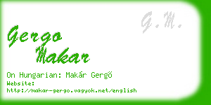 gergo makar business card